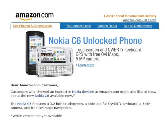 nokia c6 usa amazon